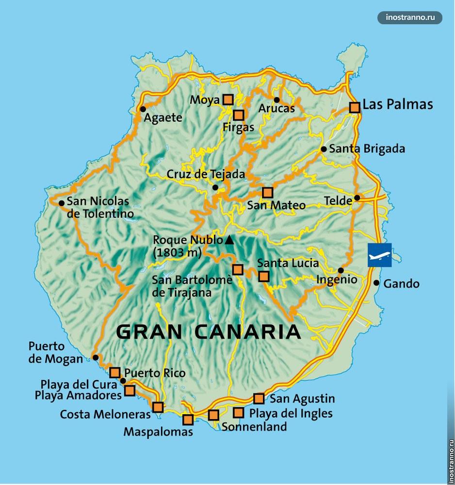Gran Canaria Map - Иностранно.ру