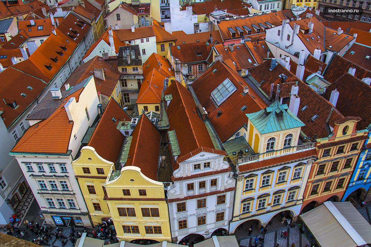 Панорама Праги со смотровой площадки Староместской ратуша