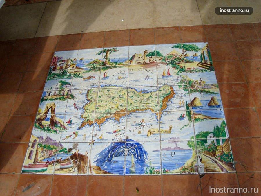 карта острова Капри