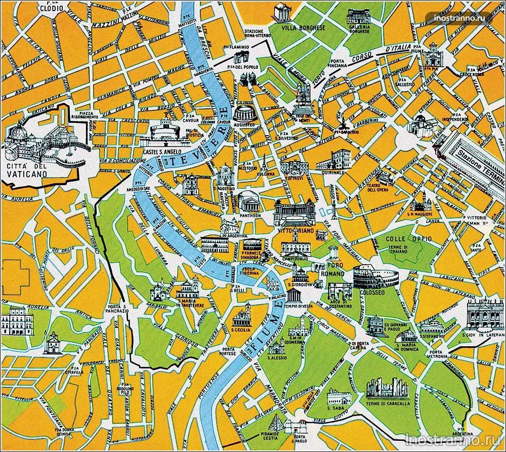 карта рима на русском языке