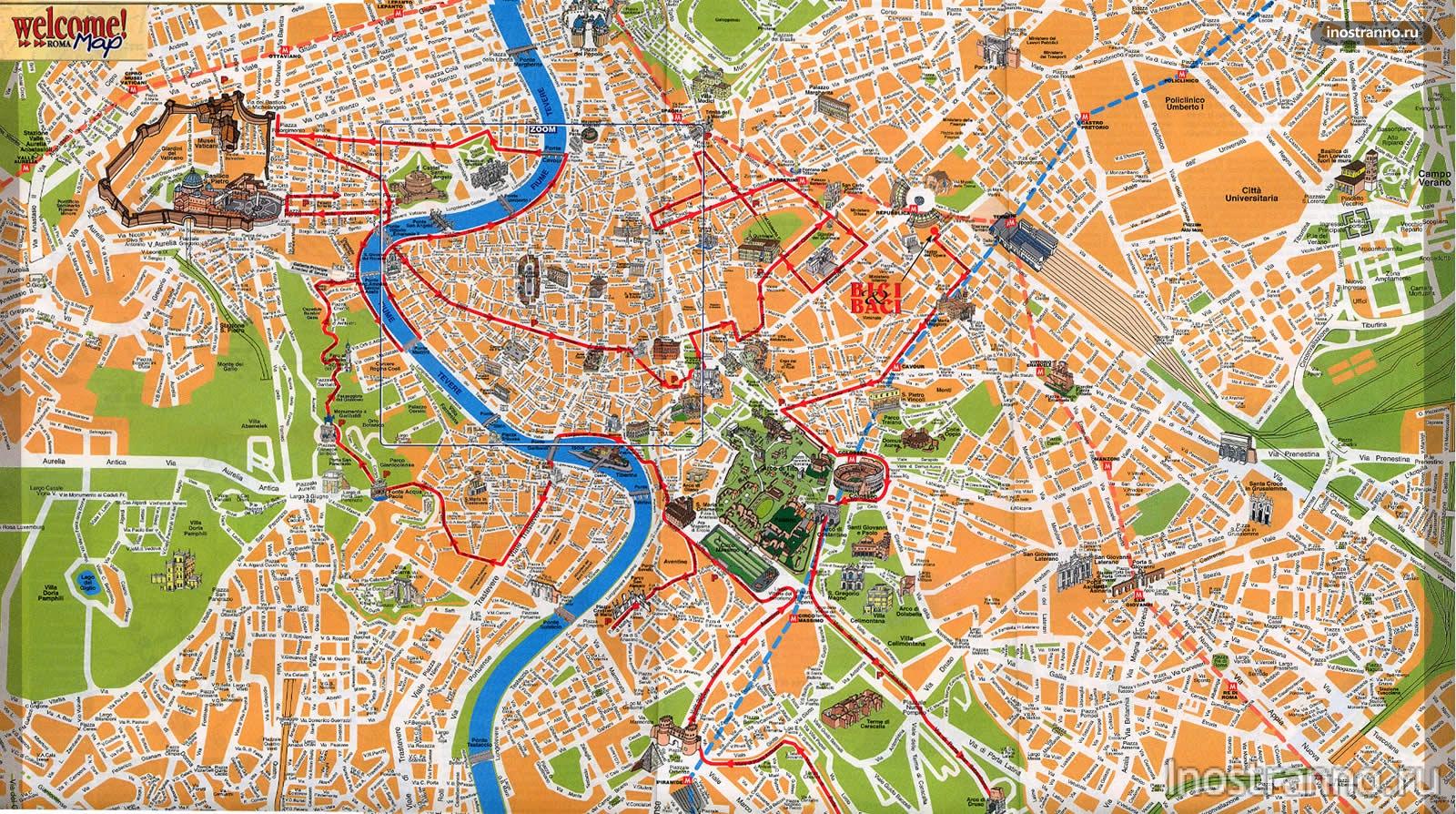 карта рима