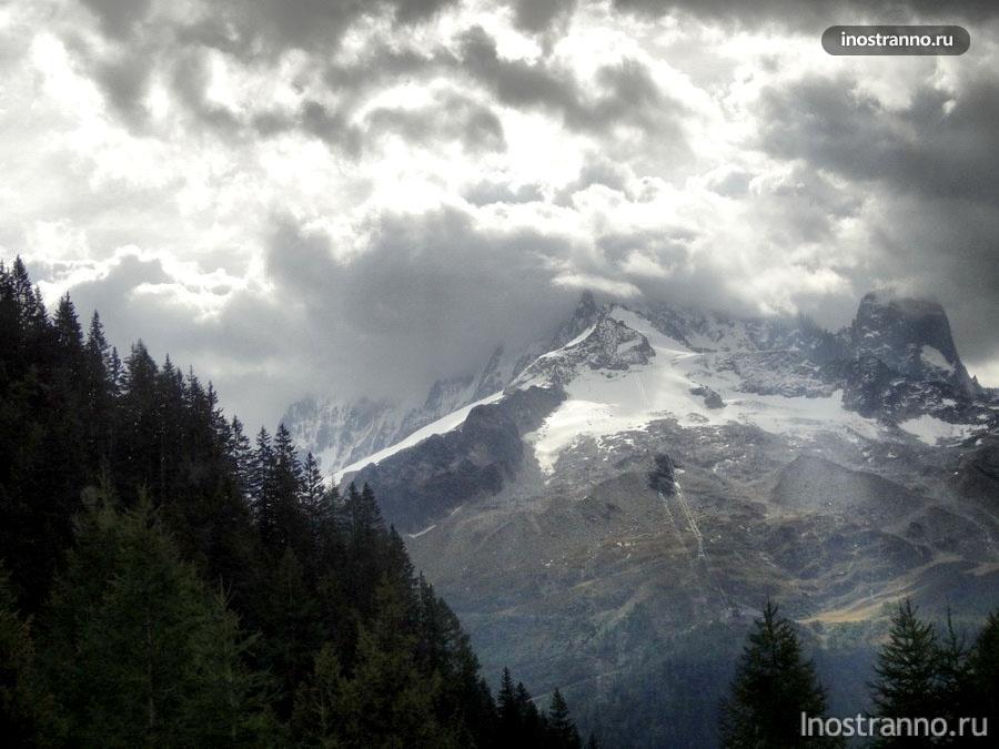 Лучший горнолыжный курорт Франции Шамони недалеко от Женевы