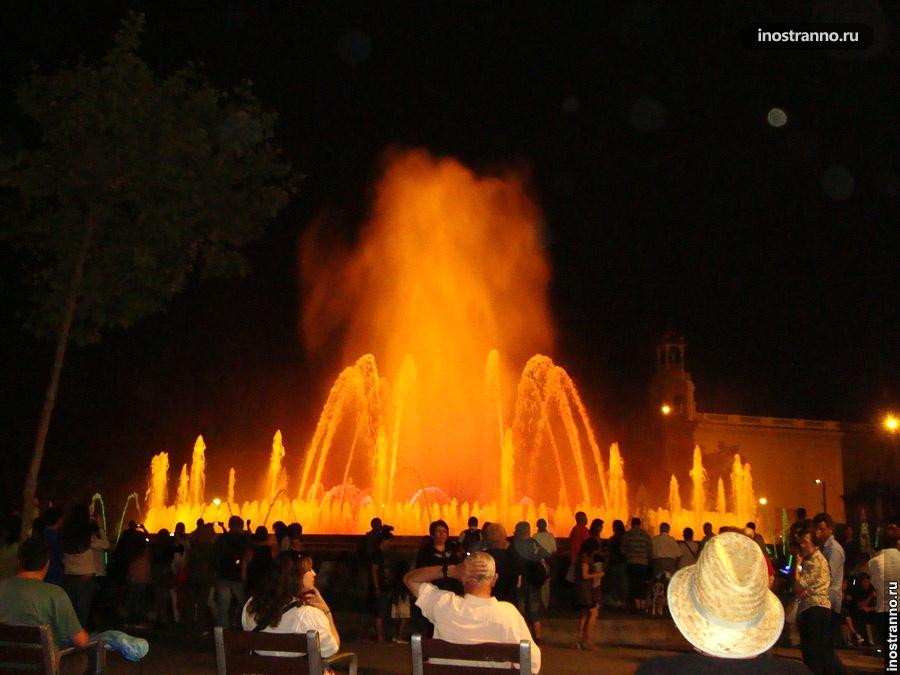 поющие фонтаны в барселоне