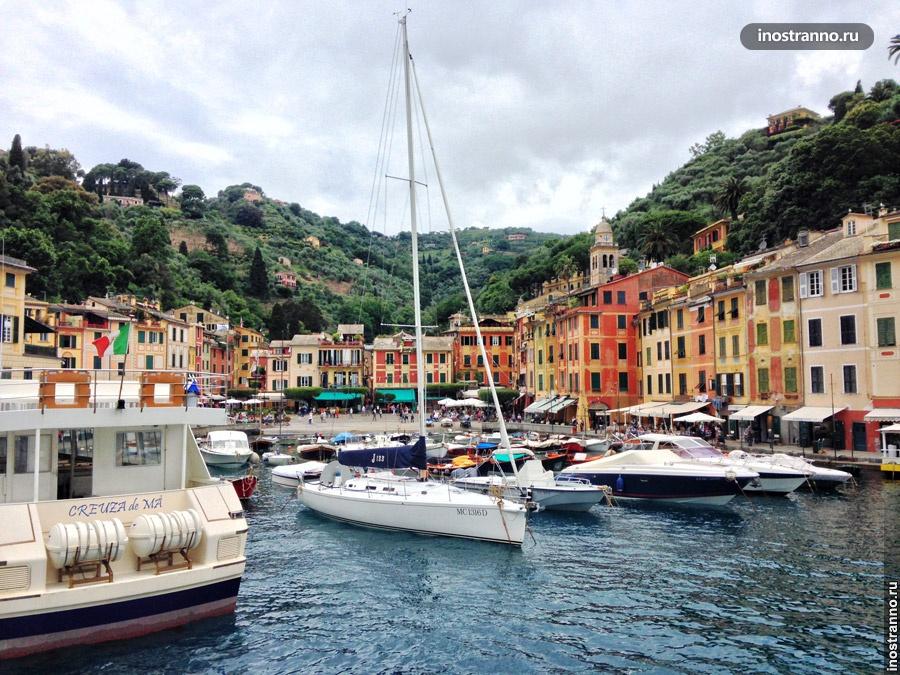 Портофино; живописная гавань 7 Портофино Италия достопримечательности и история
