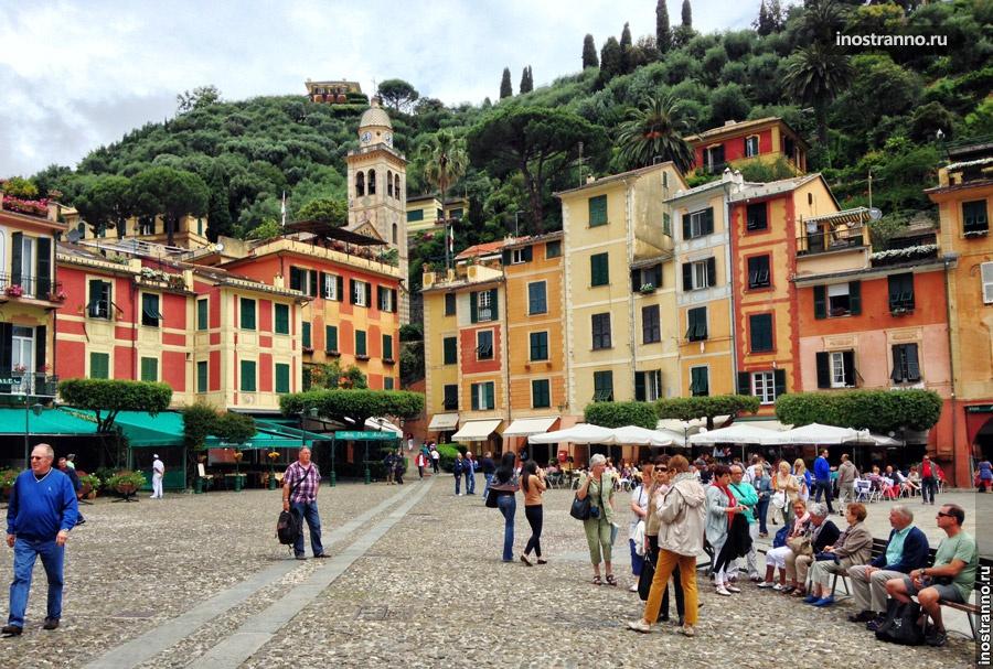 Портофино; живописная гавань 9 Пьяцетта Портофино красивое место