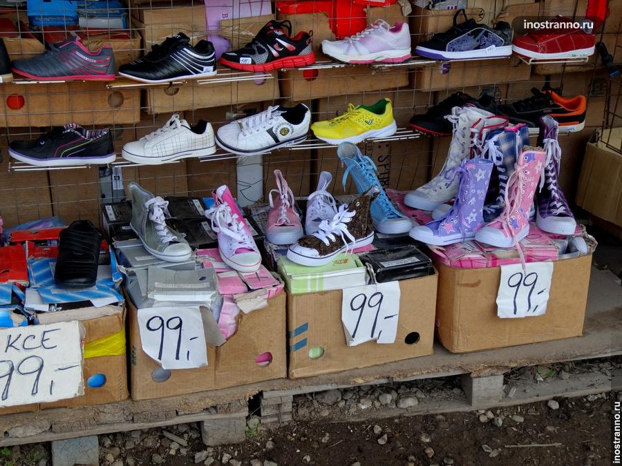 Цены на обувь в Праге