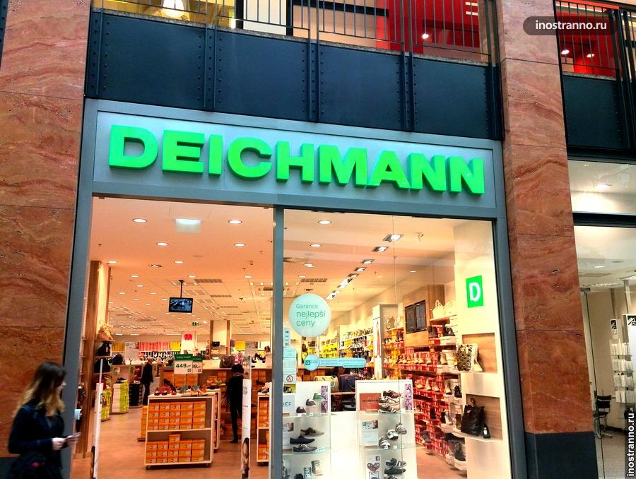 Обувной магазин Deichmann в Праге