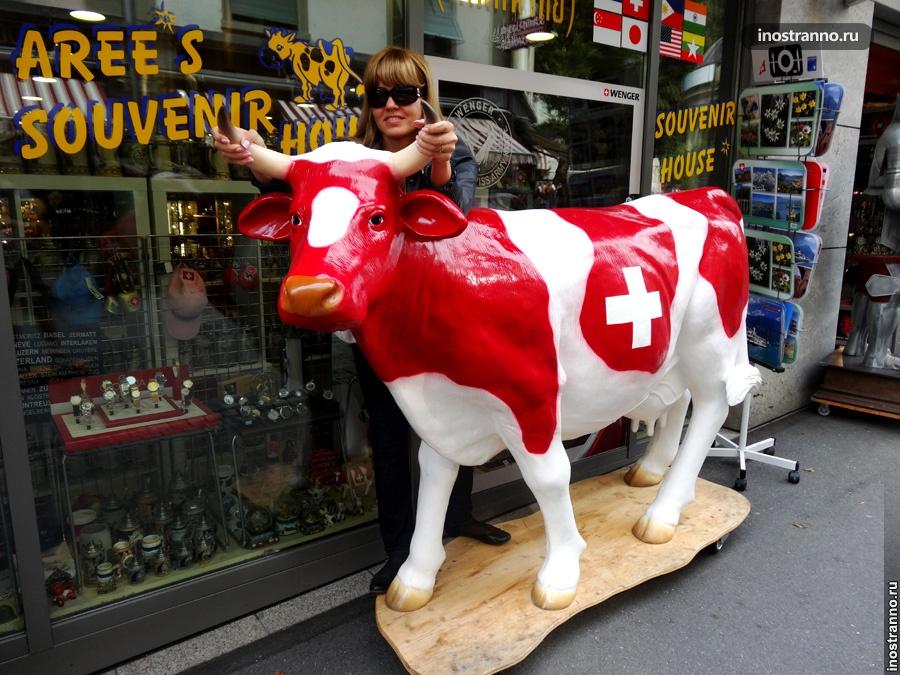 Коровка в Швейцарии
