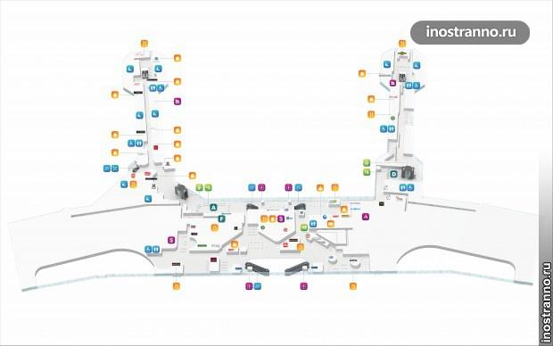 Домодедово аэропорт схема выходов