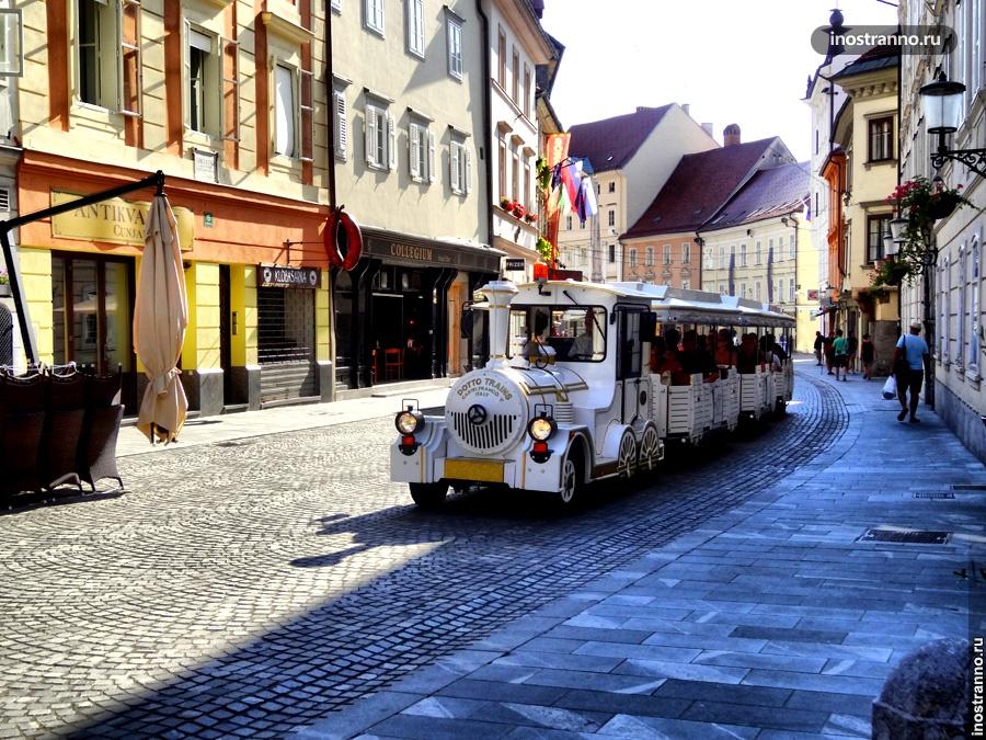 Туристический паровоз в Любляне