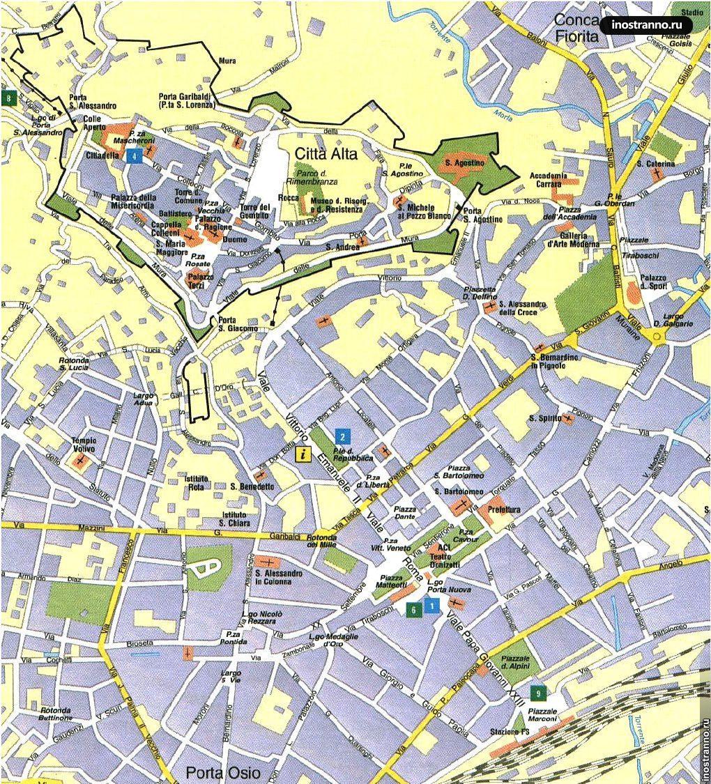 Карта Бергамо