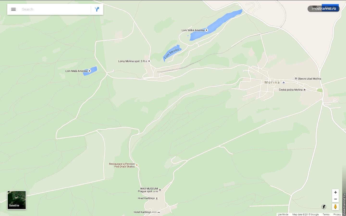 Карта Карлштейн и каньон Большая Америка