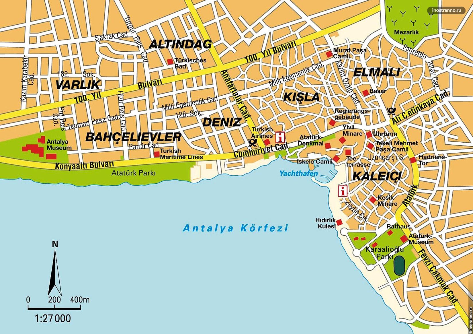 Antalya City Center Map ?x47216