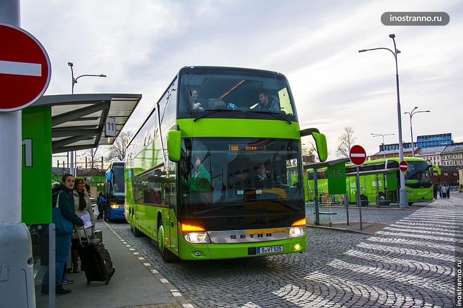 Автобус в Прагу из Германии