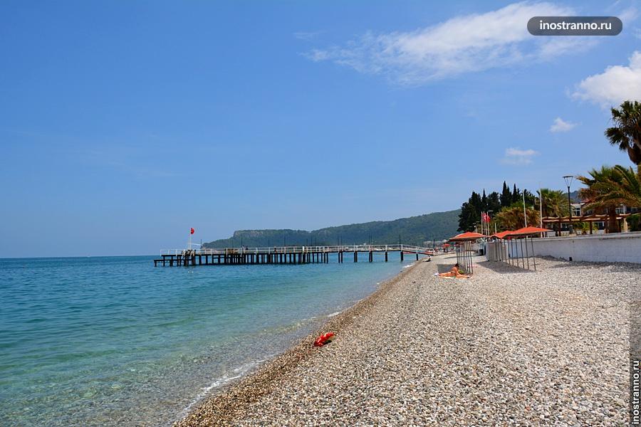 Пляж в Турции в Кемере