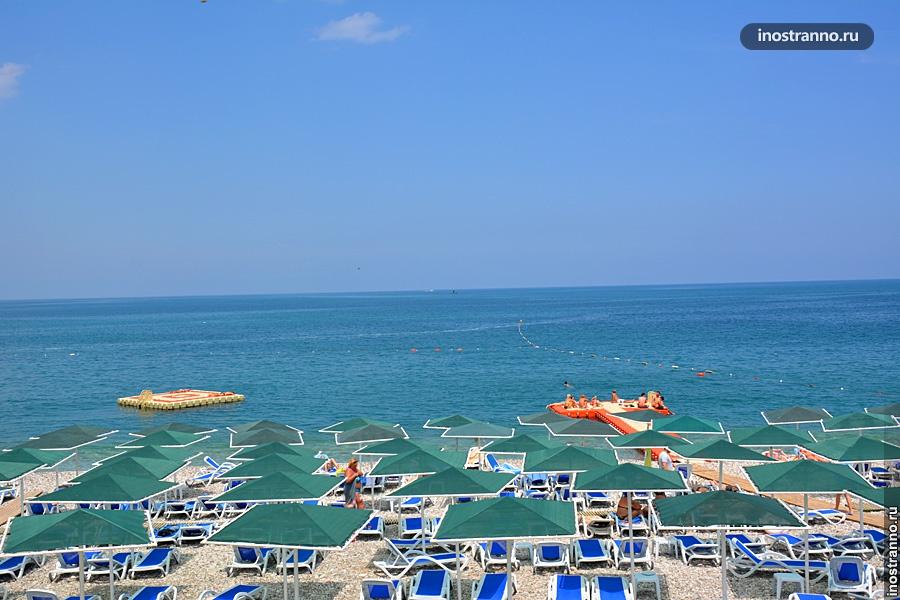 Grand Haber пляж у отеля в Кемере