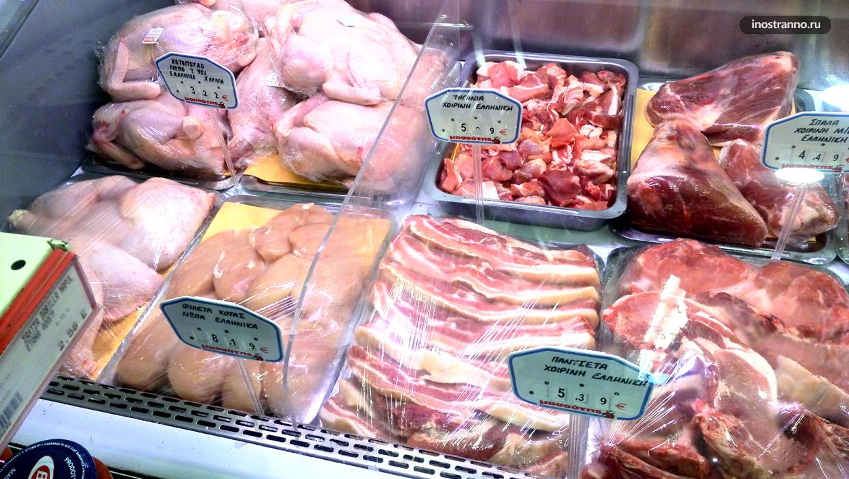 Цены на мясо в Греции
