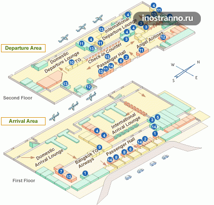 Карта терминалов аэропорта Пхукета