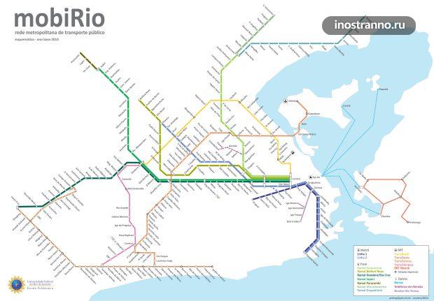 Карта поездов в Рио-де-Жанейро
