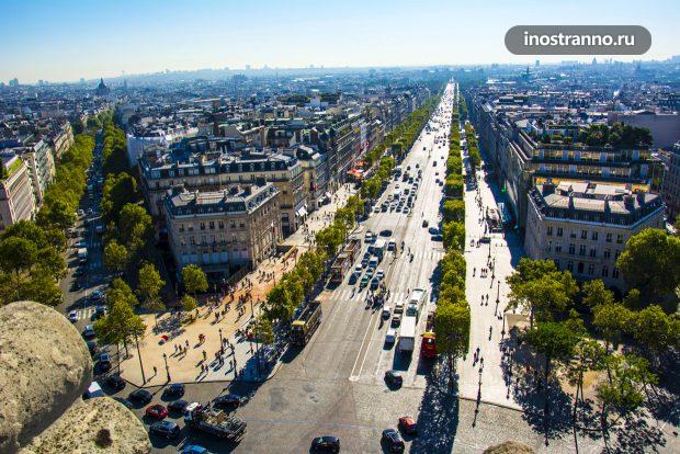 Улицы Парижа с высоты птичьего полета