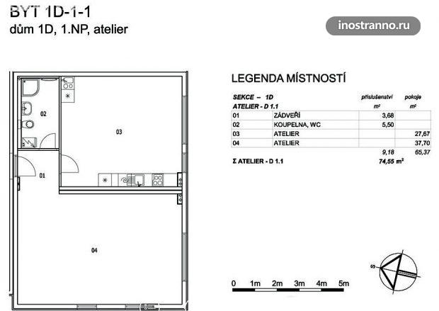 Квартира в Кладно план