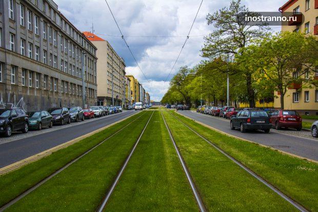 Трамвайные пути в Праге