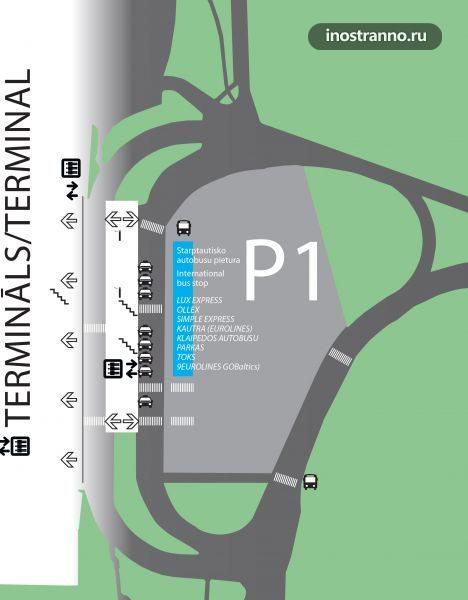 Карта аэропорта Риги