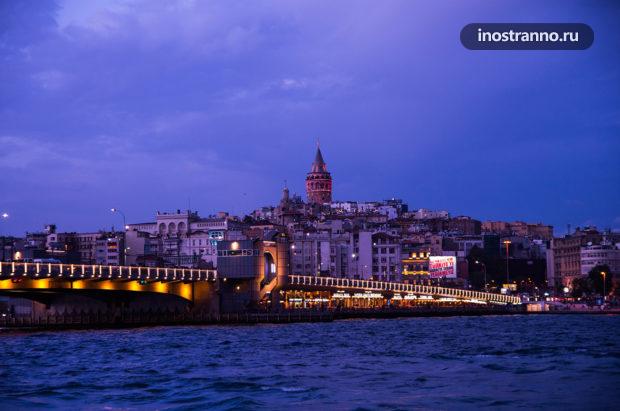 Галатская башня и Галатский мост Достопримечательность Стамбула