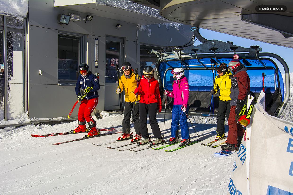 Подъемник на горнолыжный курорт в Европе