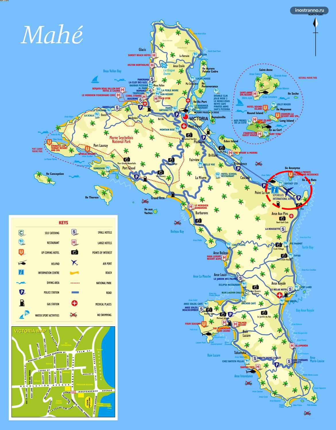 Карта острова Маэ