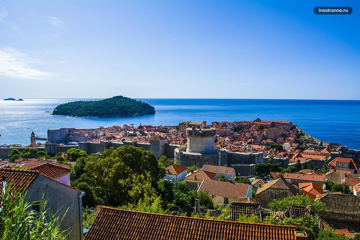 Остров Локрум и панорама Дубровника