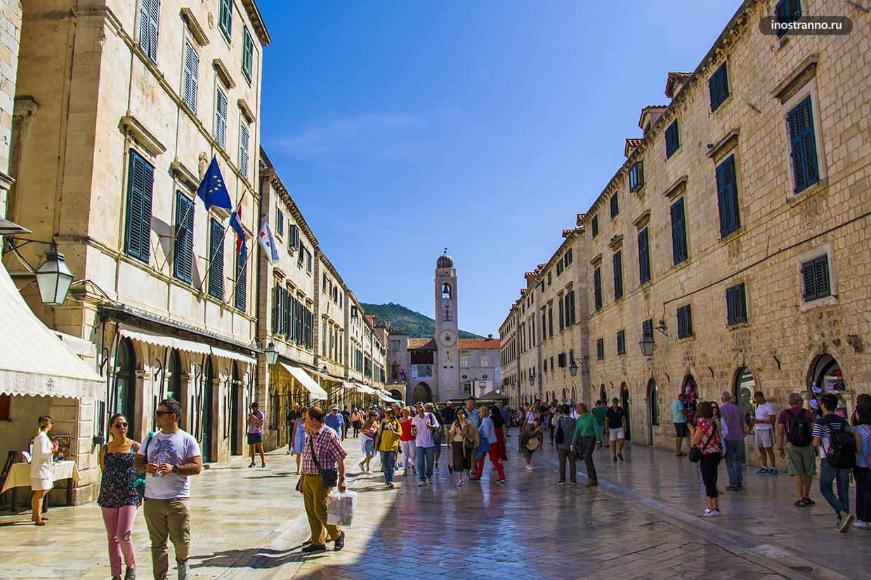 Главная улица Страдун в Дубровнике