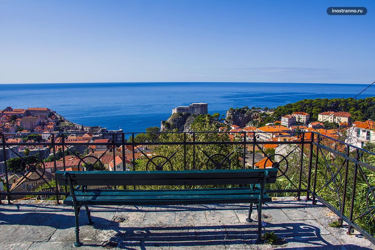 Смотровая площадка в Дубровник бесплатная