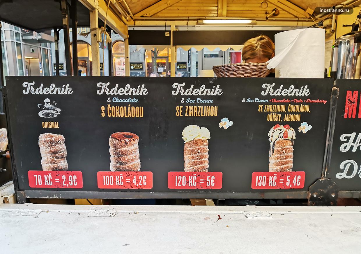 Цены на сладости на рынках в Чехии