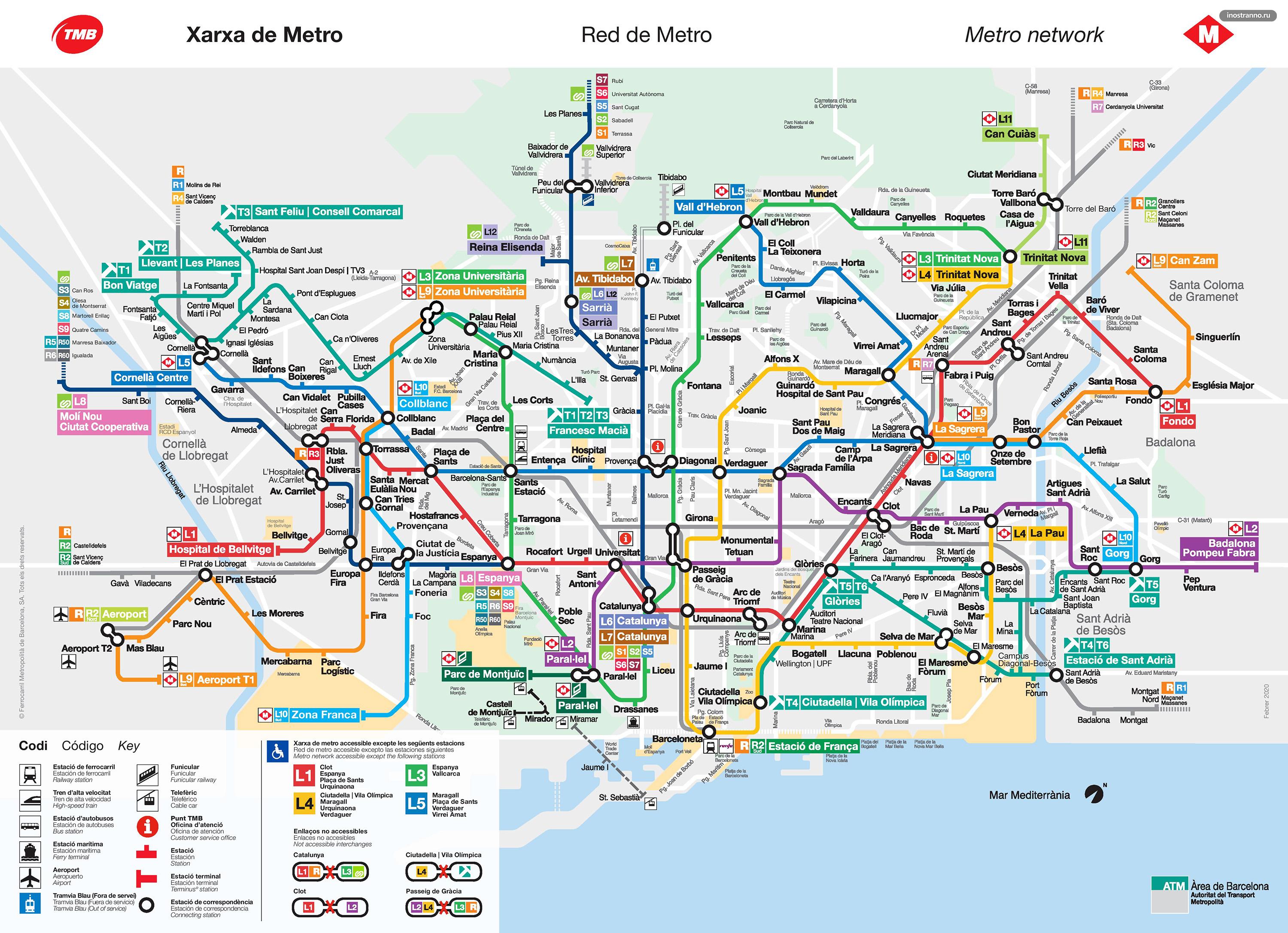 барселона карта
