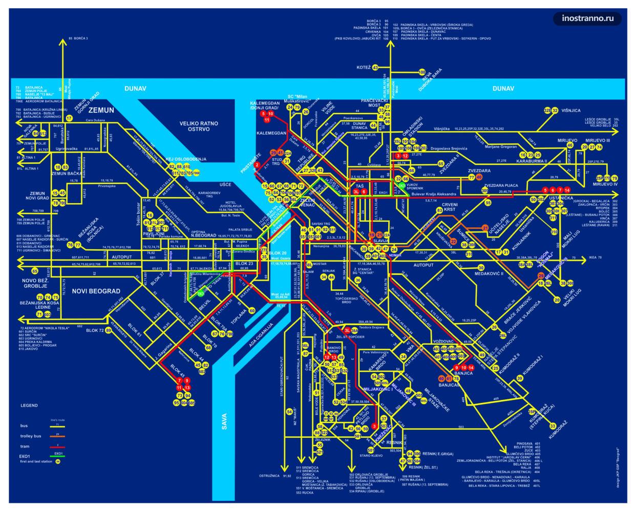 Карта метро белграда