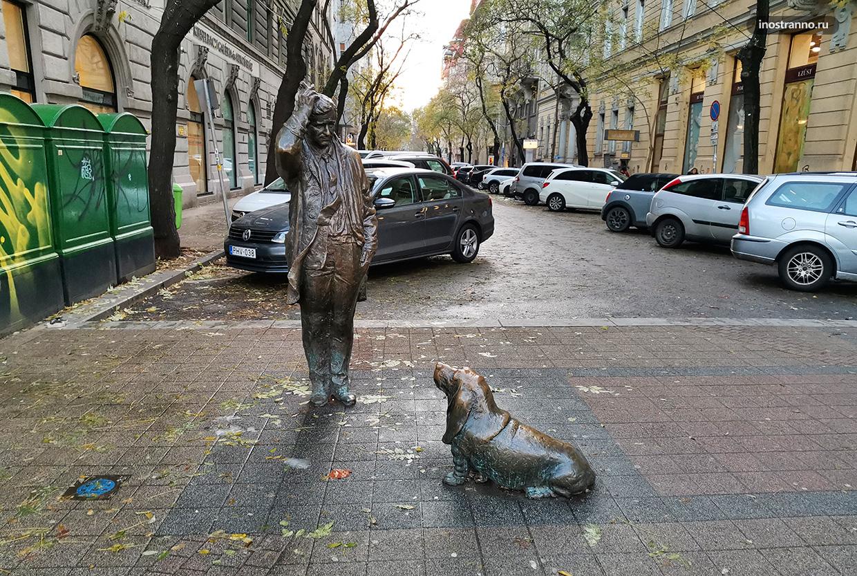 Интересная статуя Коломбо в Будапеште