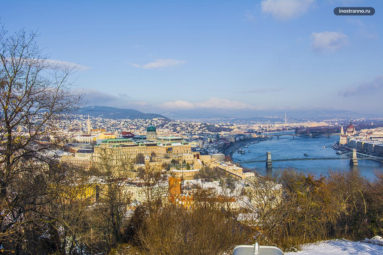 Гора Геллерт с панорамной смотровой в Будапеште
