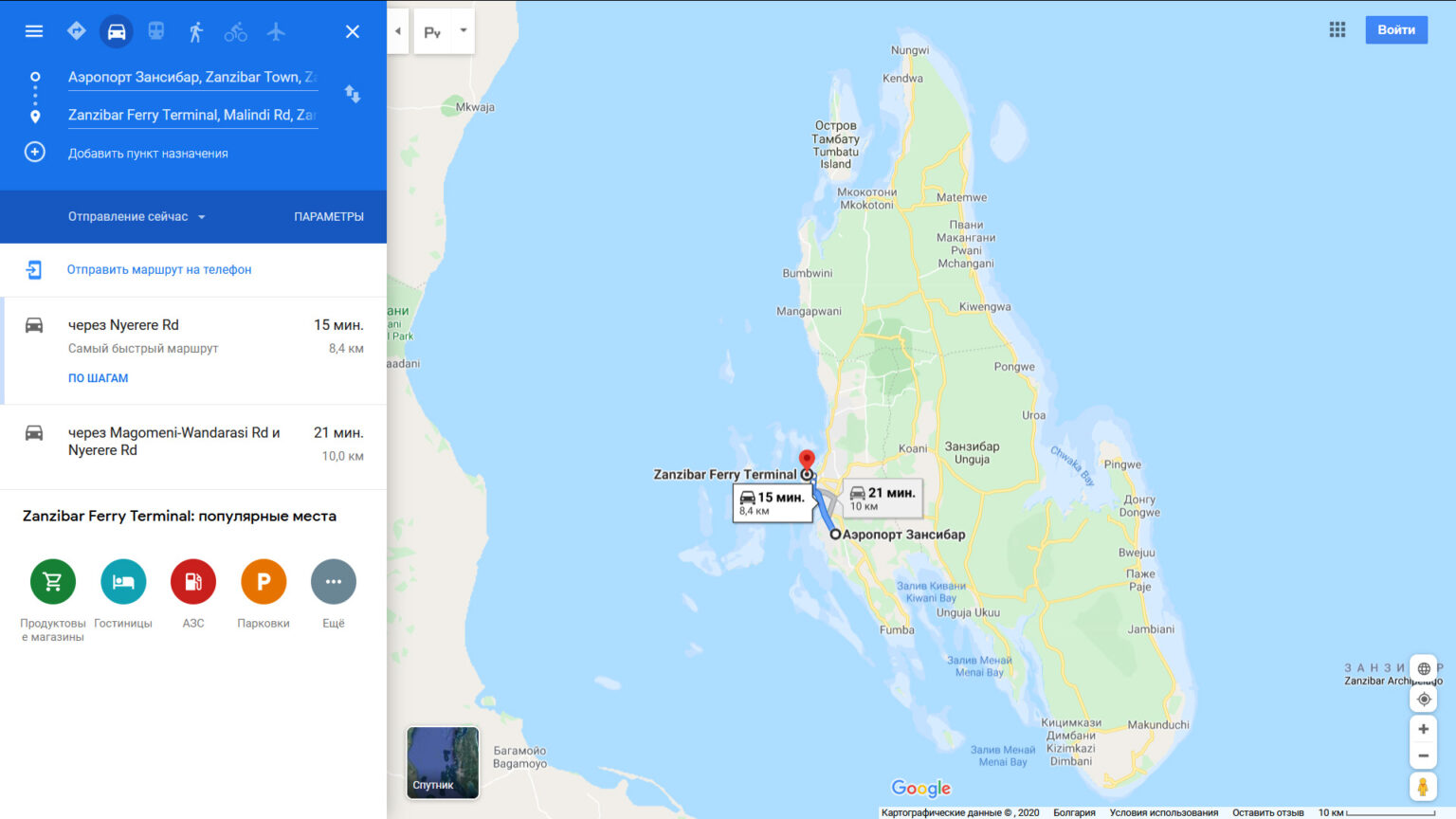 Карта занзибар где находится