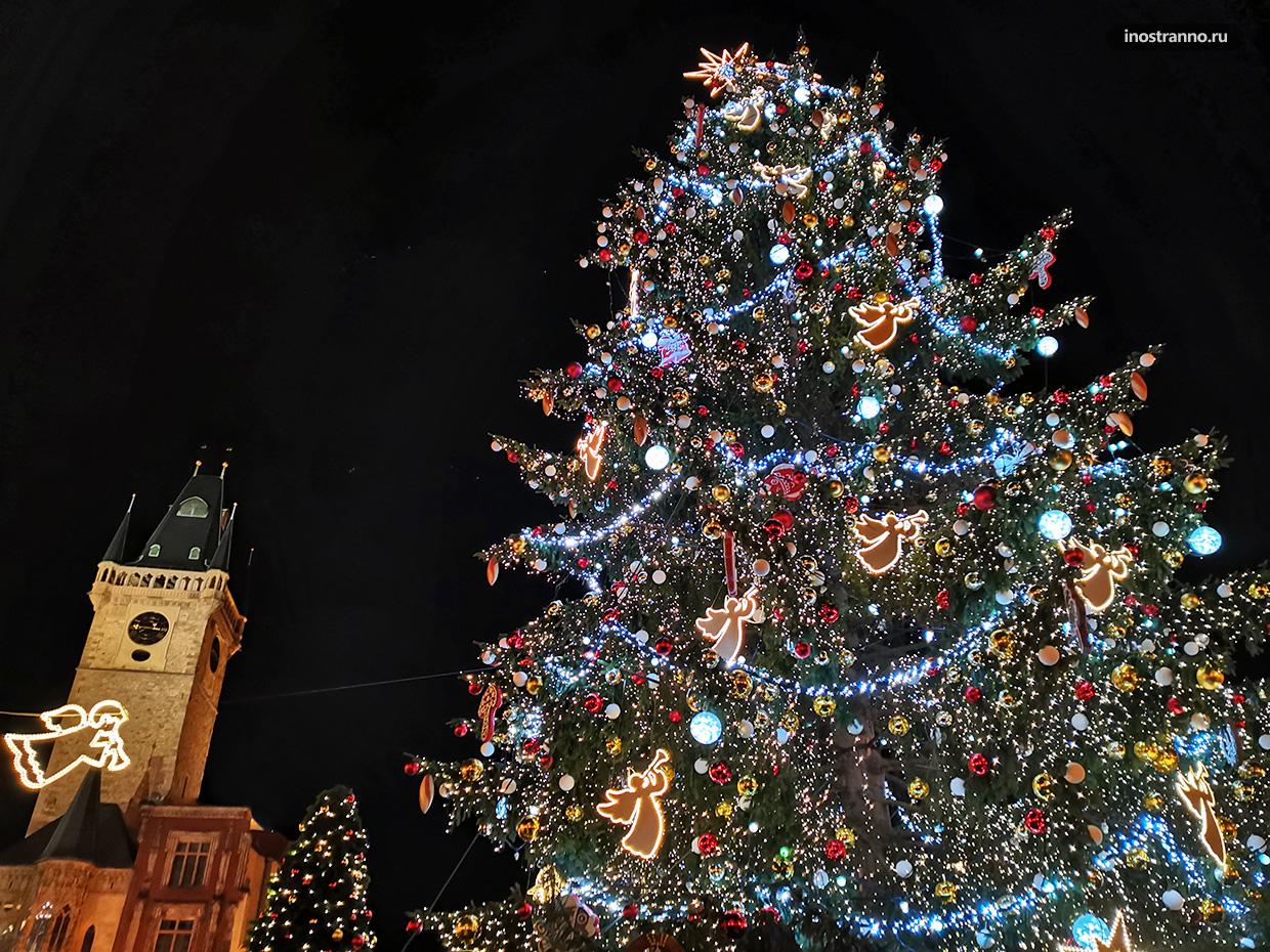 Рождественская подсветка Праги