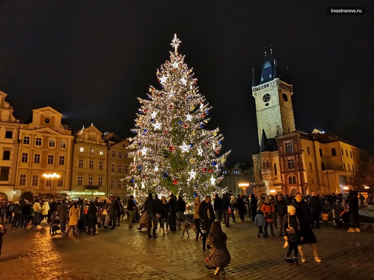 Ёлка на Новый год в Праге 2020