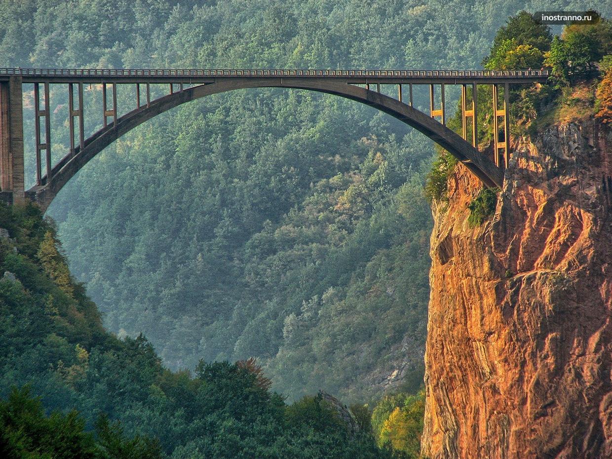 Мост в каньоне реки Тары