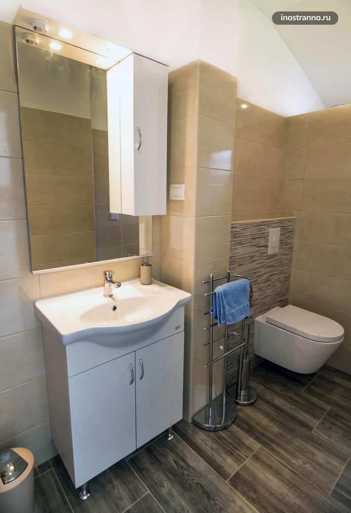 Туалет в апартаментах в Хорватии