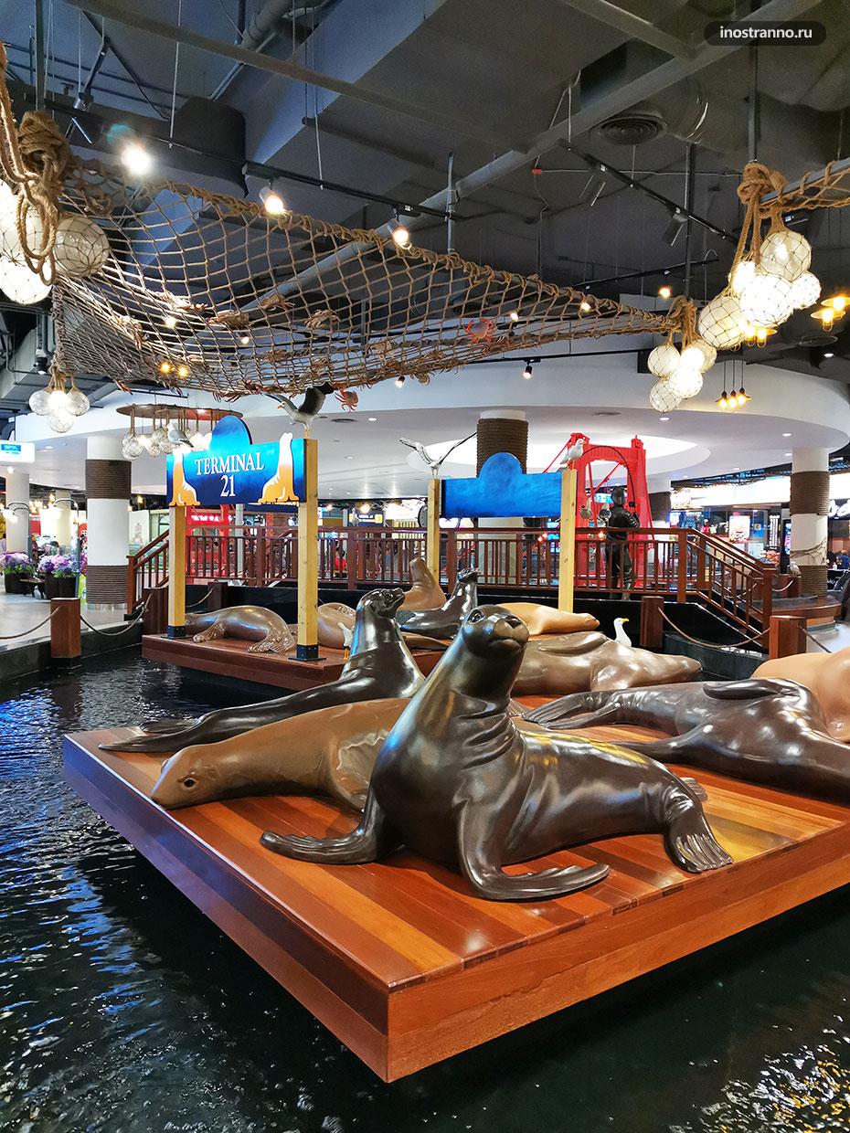 Пирс 39 Сан-Франциско с тюленями